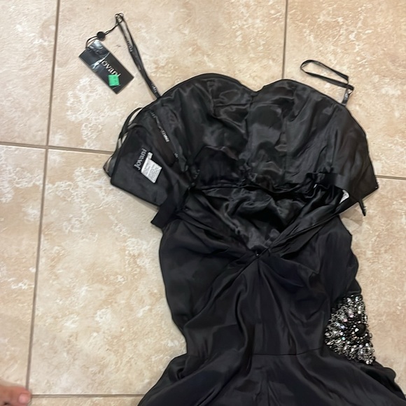 👗NWT Jovani Sz 2 sweetheart neck strapless mermaid ball gown black dress - Picture 14 of 16